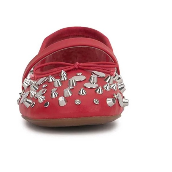 Jessica Simpson red Azalina Studded Mary Jane Ballet Flats size 11 brand‎ new - Picture 8 of 12
